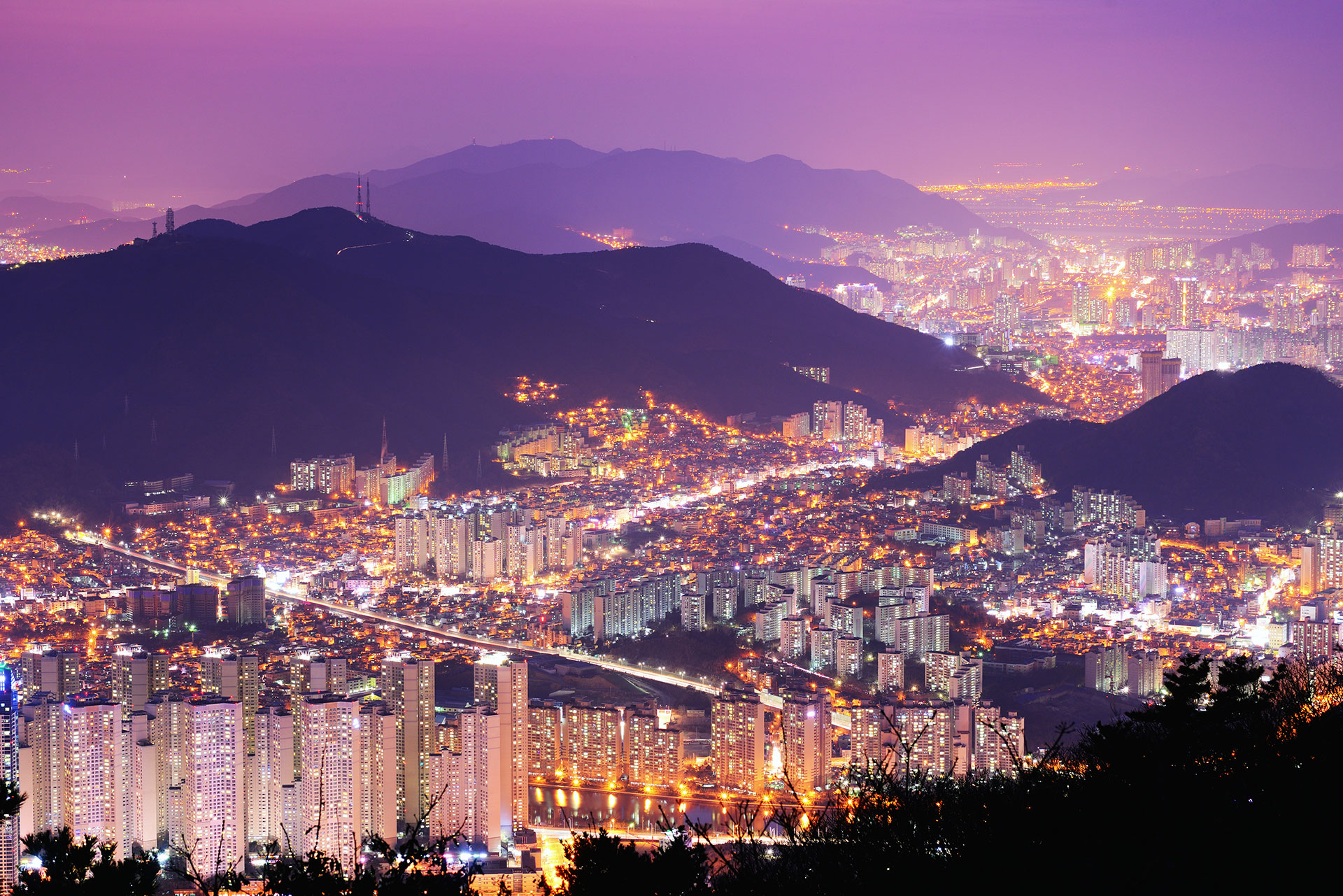South Korea - Busan City Winter Night